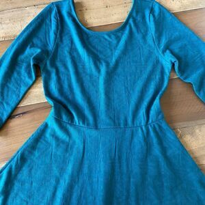 Everly Teal 3/4 sleeve Dress - size M
